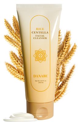 DANABE [K-Beauty] Rice Centella Facial Cleanser - Pore Deep Cleansing Foam, Face Wash for All Skin Types w/Centella Asiatica, Rice &amp; Tea Tree | Gentle &amp; Hydrating Cleanser for Women &amp; Men 5.07 fl oz