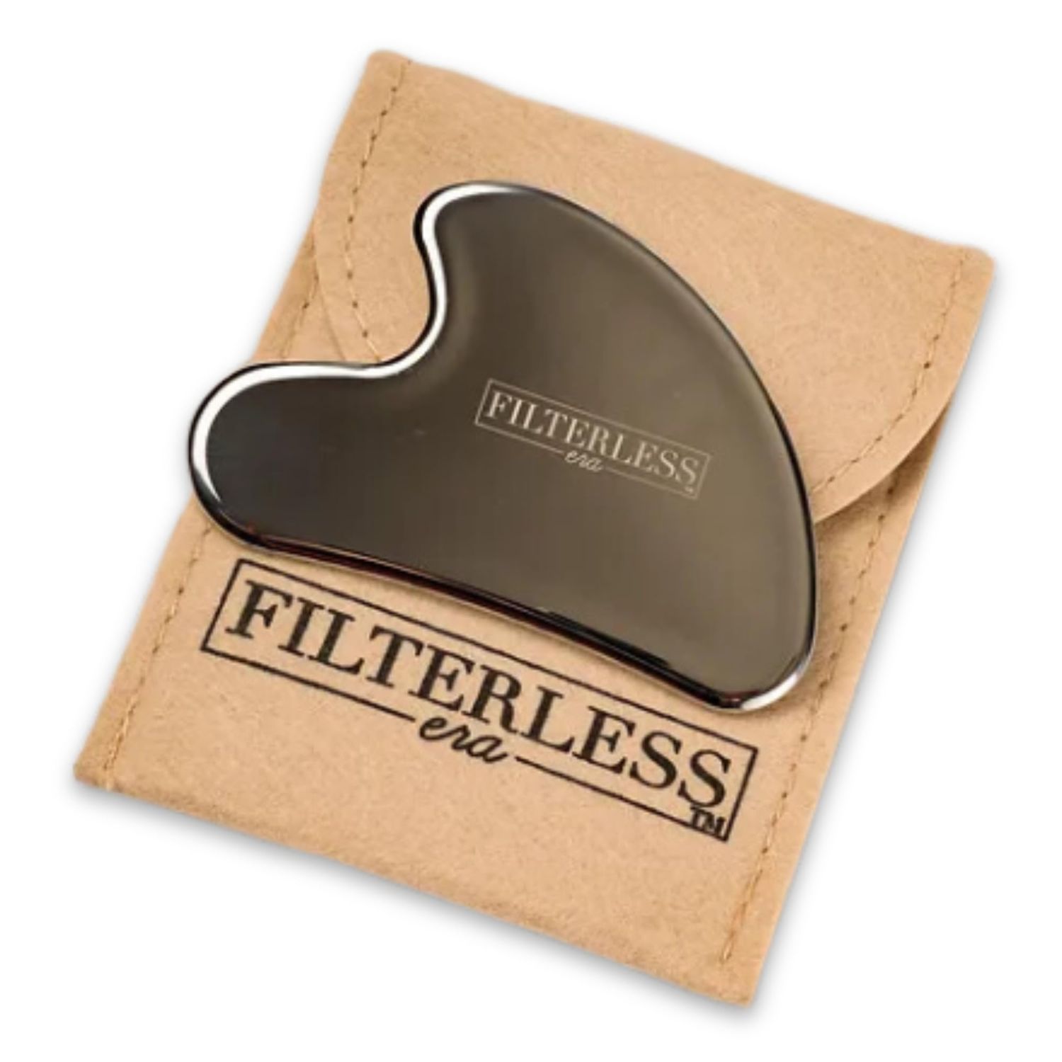 FilterLESS Era Ace of Spades Gua Sha Facial Tool | Stainless Steel Face Massager for Sculpting, Muscle Scraping &amp; Lymphatic Drainage