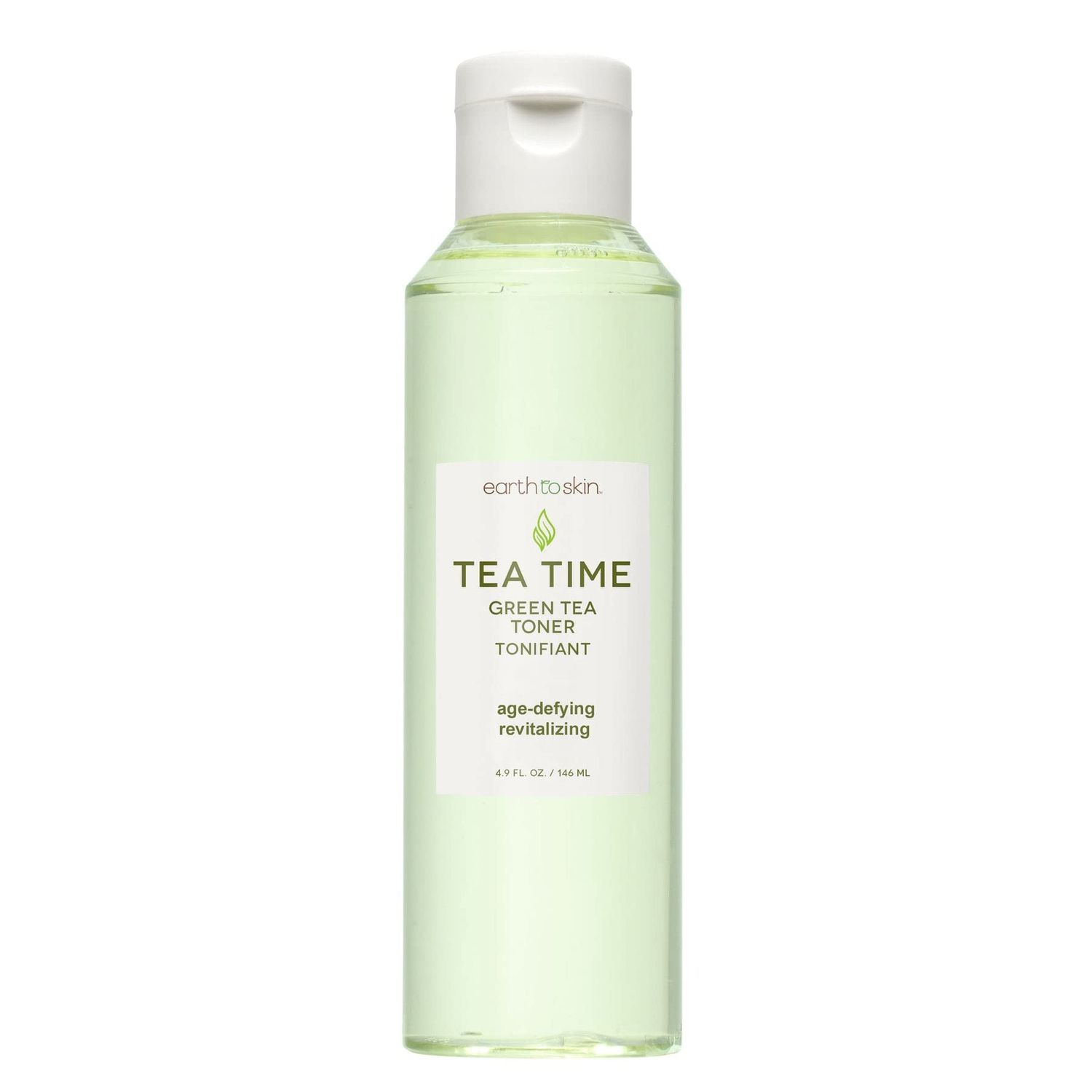 Earth To Skin Tea Time Green Tea Anti-Aging Face Toner, Natural Nourishment, Purify &amp; Cleanse Facial Toner for All Skin Types (4.9 Fl Oz)