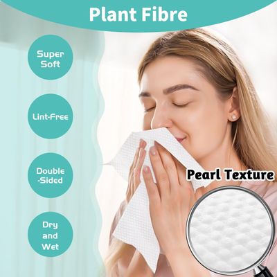 Ditoi Face Towels, 10"12" Disposable Face Towel, Ultra Thick Face Towelettes, Soft Facial Cloths, Makeup Remover Dry Wipes, 50 Count (1Pack)