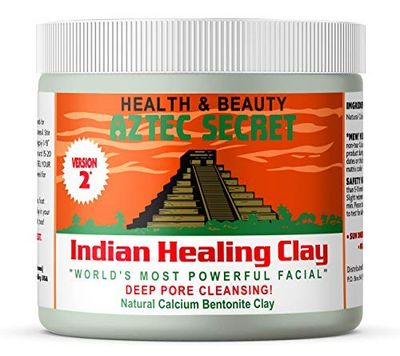 Aztec Secret Aztec Clay Premium Mask Set by Etana Beauty - All-In-One Kit Includes 1lb Indian Healing Clay, 16oz Bragg's Apple Cider Vinegar, Natural Bamboo Bowl, Stir, Scoop, Brush &amp; Tote
