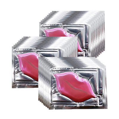 Adofect 30 Pieces Collagen Crystal Lip Masks,Pink Lip Patches&amp; Moisturizers Collagen Lip Pads Great for Hydrating Skin, Anti Chapped &amp; Anti-Aging and Plump Your Lips,Pink