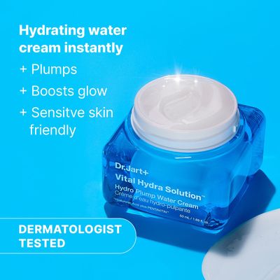 Dr.Jart+ Vital Hydra Solution Water Cream Glow Hydrating Face Moisturizer with Hyaluronic Acid | Korean Skin Care, 1.69 Fl Oz