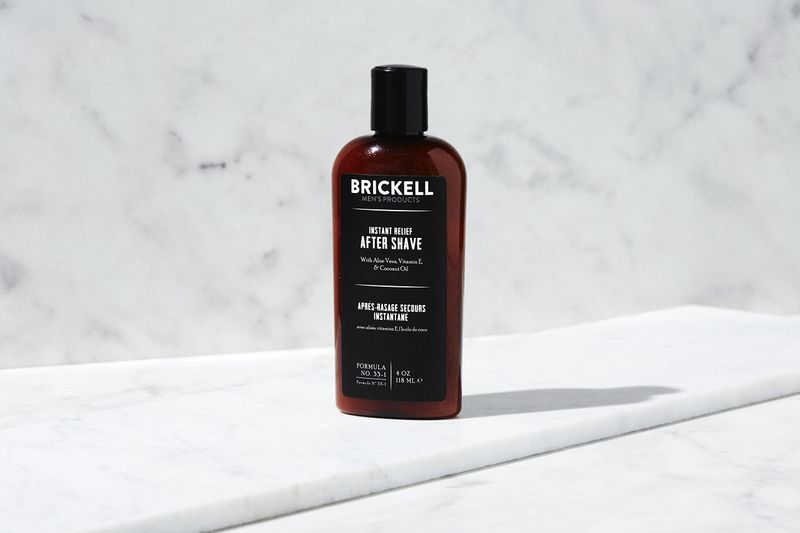 Brickell Men's Products Instant Relief Aftershave for Men, Natural and Organic Soothing After Shave Balm to Prevent Razor Burn, 4 Ounce, Scented
