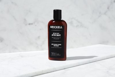Brickell Men's Products Instant Relief Aftershave for Men, Natural and Organic Soothing After Shave Balm to Prevent Razor Burn, 4 Ounce, Scented