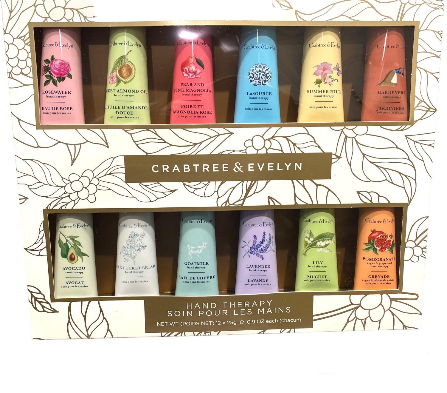Crabtree &amp; Evelyn Hand Therapy 12 Pack (.9 oz Each) Nantucket, Summer Hill &amp; More