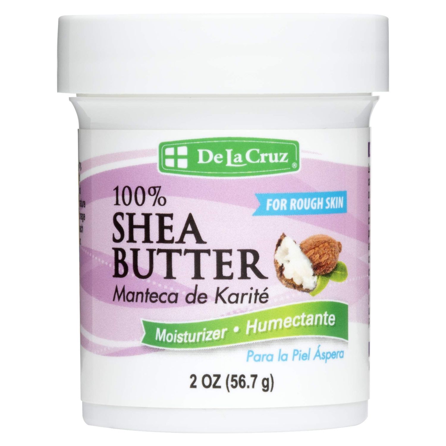 De La Cruz 100% Pure and Natural Shea Butter - Moisturizer for Dry, Irritated and Rough Skin - 2 OZ.