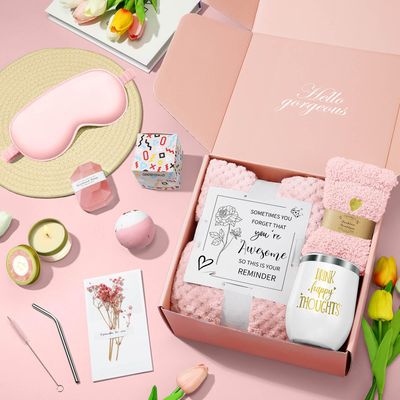 Happy Birthday Gifts for Women Mom Her Friend Sister Wife Grandma Coworker, Self Care Gifts Get Well Gifts Unique Relaxing Spa Gift Basket Set, Valentines Day Gifts for Her, Mothers Day Gifts for Mom