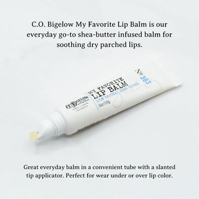 C.O. Bigelow Lip Balm Tube Trio, Variety Pack includes Rose Salve, My Favorite Lip Balm, Mentha Shine, Moisturizing Balms, 3 Pack, 0.5 oz Each