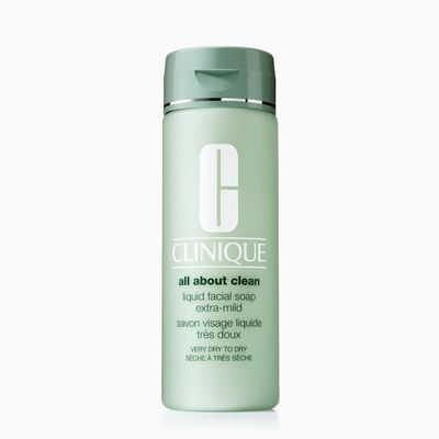 Clinique 3-Step All About Clean Liquid Facial Cleanser Soap For Very Dry To Dry Skin Types, 1 Fl Oz