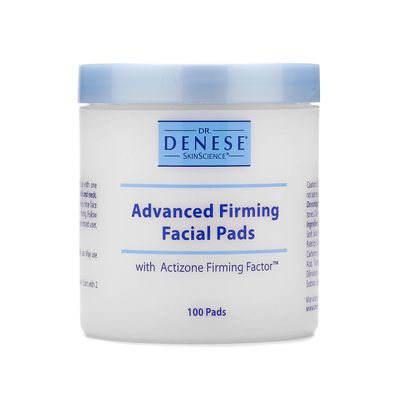 Dr. Denese SkinScience Advanced Firming Facial Pads Exfoliator &amp; Deep Pore Face Cleanser, Toner &amp; Skin Care Glycolic Acid, Peptides &amp; Aloe - Vegan, Paraben-Free, Cruelty-Free - 100 Count