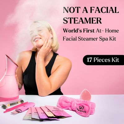 Facial Steamer Spa Kit with Complimentary 17 Tools | Valentines Gift | Face Steamer with Towel Warmer &amp; Humidifier Mode| Self Care Gifts, Spa Gifts - Valentine Gifts for Women - Galentines Day Gifts