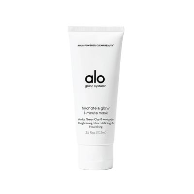 Alo Hydrate &amp; Glow 1-Minute Mask - Green Kaolin Clay Mask Leaves The Face Polished, Dewy and Hydrated - 3.5 Oz