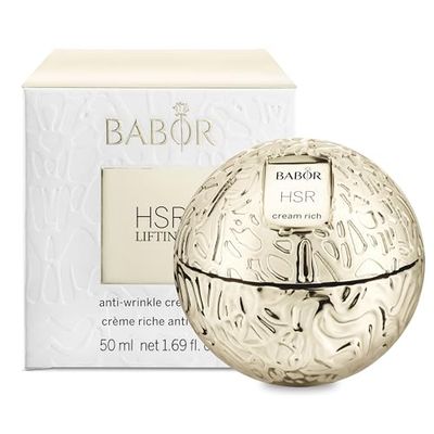 BABOR HSR Lifting Anti Wrinkle Cream Rich, Anti Aging Night Cream, Target Fine Lines, Vitamin E Strengthens Increasing Moisture and Improving Radiance, Daily Moisturizer for Smoother Skin, 1.7 oz