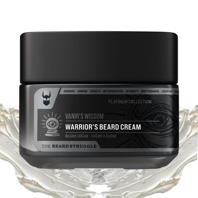 Beard Cream for Men by Beard Struggle -Vanir&#39;s Wisdom Beard Butter, Moisturizer &amp; Softener for Men - Itch Relief, Hydration with Avocado &amp; Jojoba Oils - Beard, Mustache &amp; Corase Growth Cream, 50g