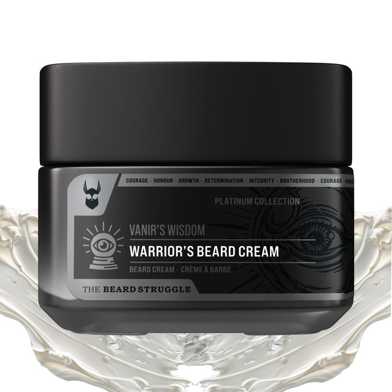 Beard Cream for Men by Beard Struggle -Vanir's Wisdom Beard Butter, Moisturizer &amp; Softener for Men - Itch Relief, Hydration with Avocado &amp; Jojoba Oils - Beard, Mustache &amp; Corase Growth Cream, 50g