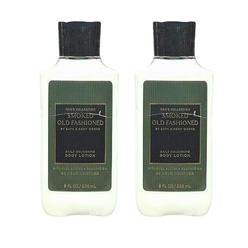Bath &amp; Body Works Body Lotion Pack of 2, 8oz Each (Smoked Old Fashioned)