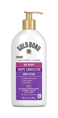 Gold Bond Age Renew Crepe Corrector Body &amp; Face Lotion, Replenishing &amp; Smoothing Formula, 14 oz., Packaging may vary