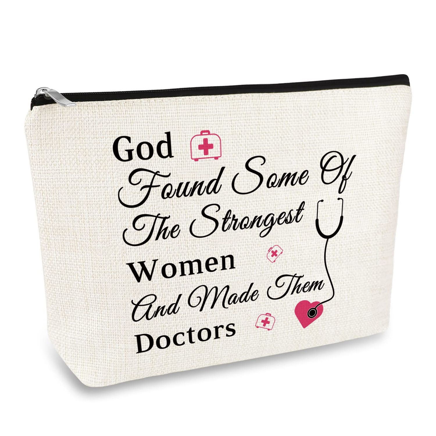 Doctor Gifts Doctor Makeup Bag for Women Doctor Thank You Appreciation Gifts Inspirational Gift for Doctor Cosmetic Bag Medical Graduation Gifts Retirement Birthday Gift for Doctor Travel Toiletry Bag