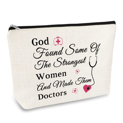 Doctor Gifts Doctor Makeup Bag for Women Doctor Thank You Appreciation Gifts Inspirational Gift for Doctor Cosmetic Bag Medical Graduation Gifts Retirement Birthday Gift for Doctor Travel Toiletry Bag