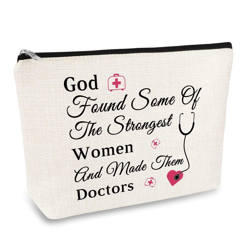 Doctor Gifts Doctor Makeup Bag for Women Doctor Thank You Appreciation Gifts Inspirational Gift for Doctor Cosmetic Bag Medical Graduation Gifts Retirement Birthday Gift for Doctor Travel Toiletry Bag
