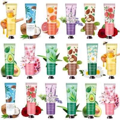 18 Pack Hand Cream Gift Set Bulk Small Hand Lotion for Dry Cracked Hands,Moisturizing Lotion Gift Set With Shea Butter For Women,Mini Travel Size Lotion Bulk Gift For Women Wife Girlfriend Mother