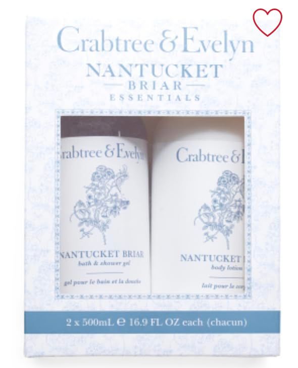 Crabtree &amp; Evelyn Nantucket Briar Body Lotion &amp; Shower Gel Set 16.9 oz