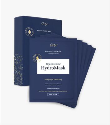 City Beauty Line-Smoothing HydroMask - Serum-Infused Biocellulose Sheet Masks - Moisture-Rich Formula Visibly Plumps Skin &amp; Smooths Wrinkles - Anti-Aging Cruelty-Free Skin Care - 5-Pack