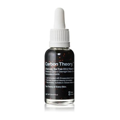 Carbon Theory | Charcoal, Tea Tree Oil &amp; Vitamin E Overnight Detox Facial Serum | 30ml