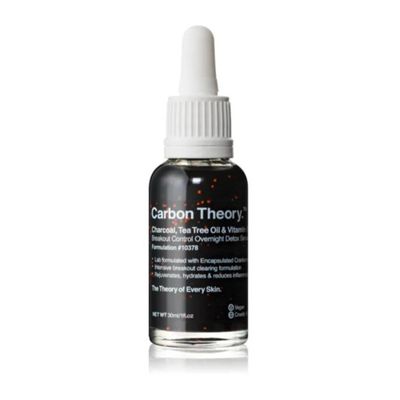 Carbon Theory | Charcoal, Tea Tree Oil &amp; Vitamin E Overnight Detox Facial Serum | 30ml