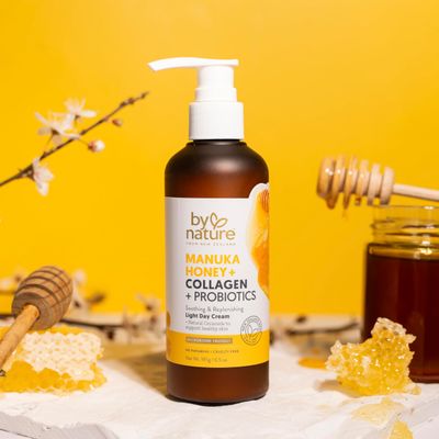 By Nature Manuka Honey + Collagen + Probiotics Day Cream - Nourishing Formula to Soothen your Skin - Skincare from New Zealand - 6.5 oz