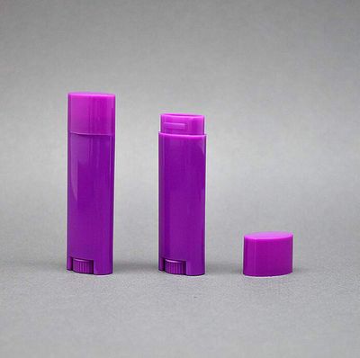 FZBNSRKO 5ml 100Pcs Empty Oval Deodorant Lip balm Tubes Containers Twist-up Refillable Containers for Lipstick,Chapstick,Homemade Lip balm,DIY Deodorants(Purple)