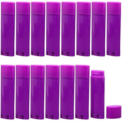 FZBNSRKO 5ml 100Pcs Empty Oval Deodorant Lip balm Tubes Containers Twist-up Refillable Containers for Lipstick,Chapstick,Homemade Lip balm,DIY Deodorants(Purple)