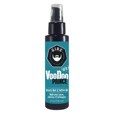 GIBS Grooming VooDoo Prince Beard, Hair &amp; Tattoo Oil  All-Natural with Bergamot, Sandalwood &amp; Sage Scent-Softens, Strengthens Beard &amp; Moisturizes Skin - 4 oz