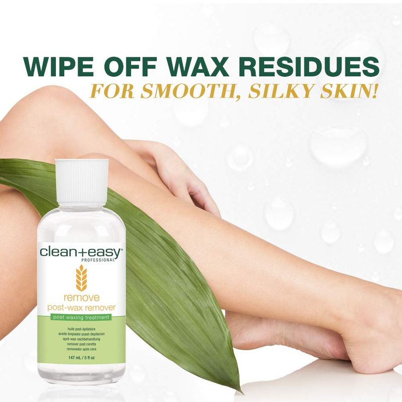 Clean + Easy Remove - After Wax Remover for the Skin with Wheat Germ Oil, Post Waxing Cleanser, 5 oz