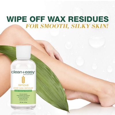 Clean + Easy Remove - After Wax Remover for the Skin with Wheat Germ Oil, Post Waxing Cleanser, 5 oz