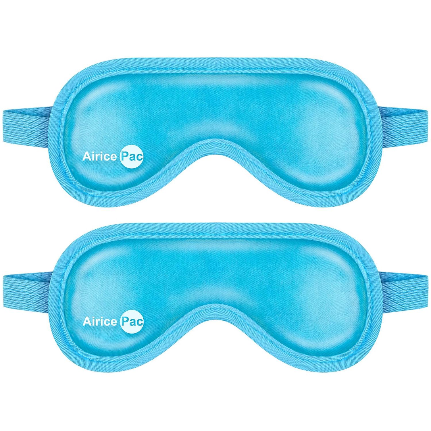 AiricePac Cold Eye Mask Cooling Eye Mask for Dry Eyes, Gel Eye Mask Eye Ice Pack Reusable Cold Eye Compress for Dark Circles, Migraines, Eye Surgery, Skin Care 2 Pack