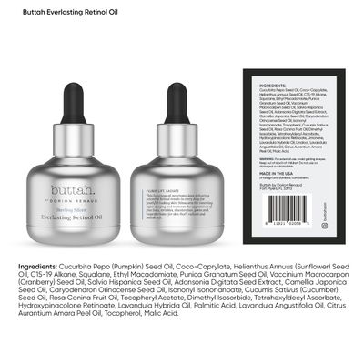 Buttah Skin Sterling Silver Kit for Radiant Beauty - Sterling Silver Kit includes Everlasting Retinol Oil, Awakening Eye Cream, Uplift &amp; Smooth Face Wand. Enhance Your Skin Clarity With This Sterling