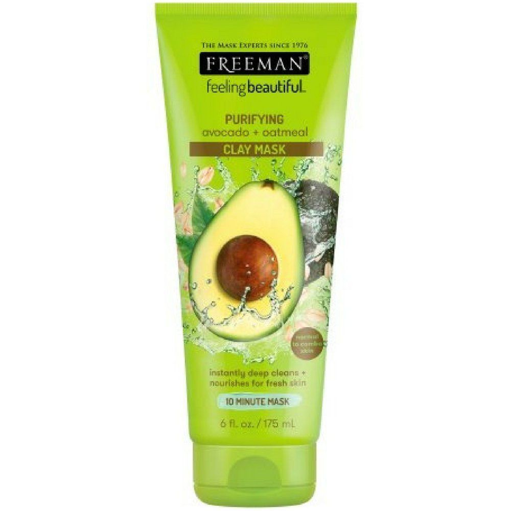 Freeman Facial Avocado &amp; Oat Clay Mask 6 Ounce (177ml) (3 Pack)