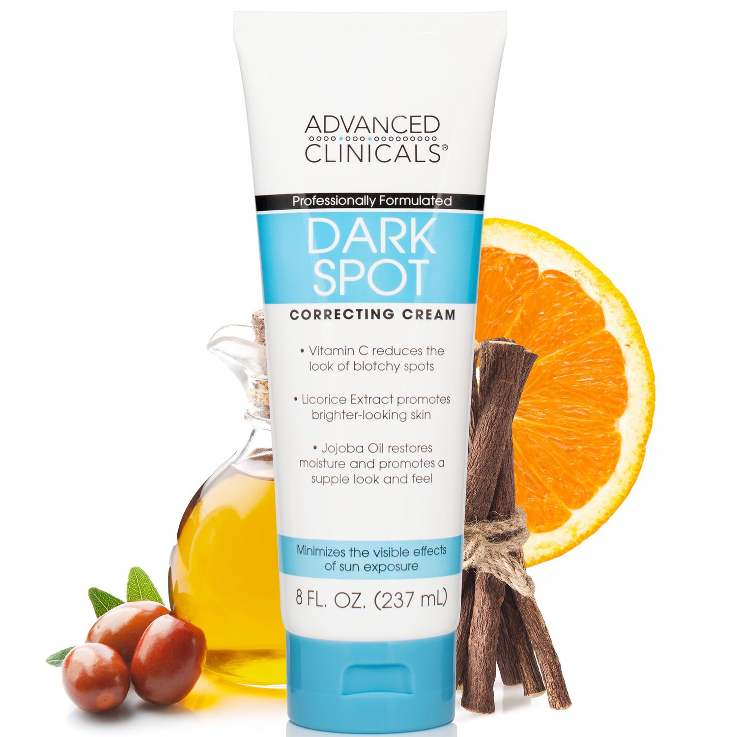 Advanced Clinicals Dark Spot Vitamin C Cream For Face, Hand &amp; Body Lotion, Anti Aging Therapeutic Skin Care Moisturizer Lotion Reduces Appearance Of Age Spots, Blotchy Skin, &amp; Wrinkles, Large 8 Fl Oz