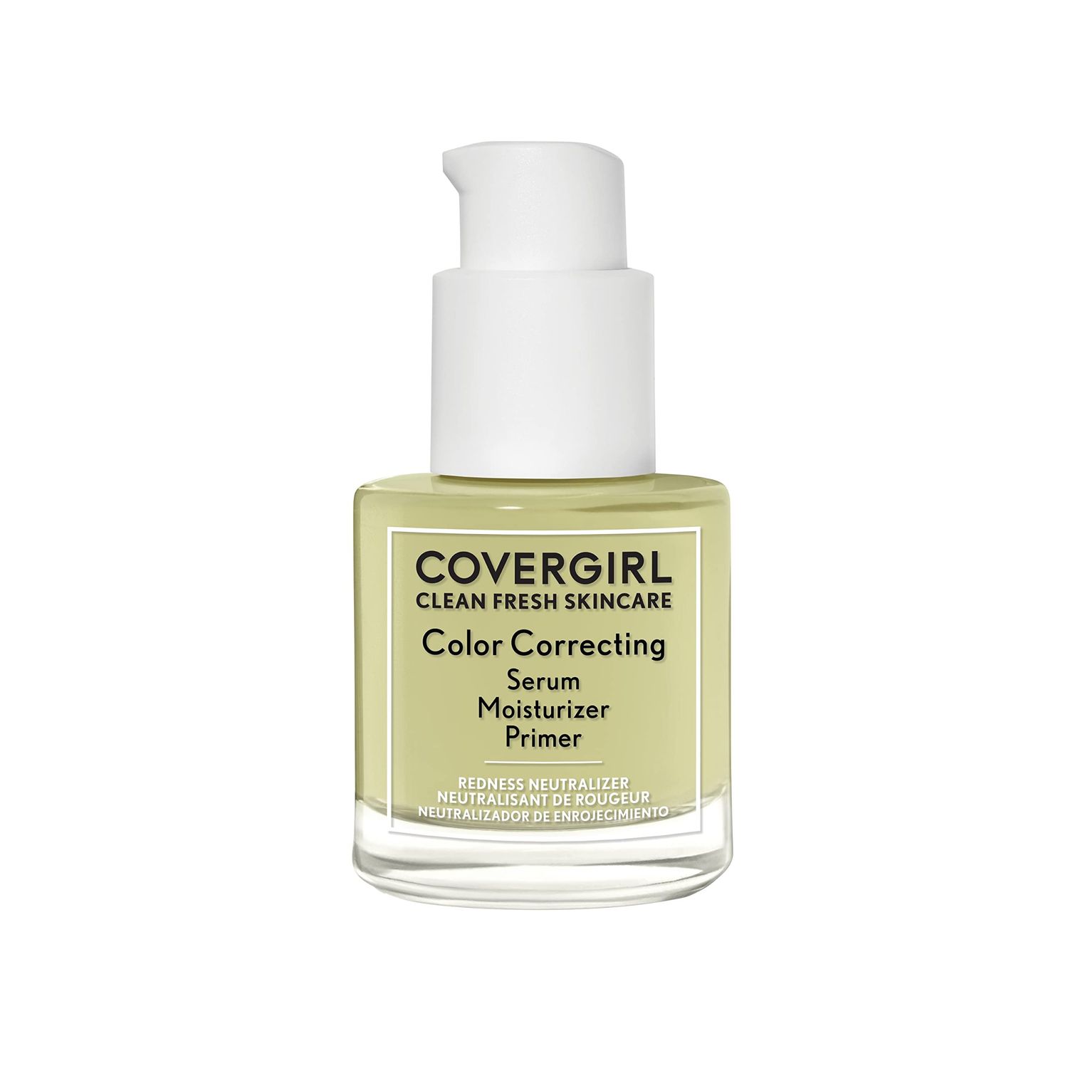 COVERGIRL Clean Fresh Color Correcting Serum + Moisturizer + Primer - Moisturizer, Face Primer, Covergirl Skincare, Vegan Formula - 100 - Fair, 30ml (1.0 fl oz)