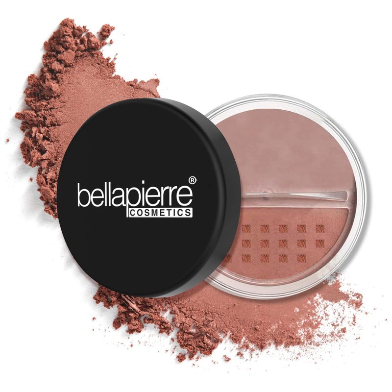 bellapierre Mineral Blush | Warm Dewy Complexion | Non-Toxic &amp; Paraben Free | Hypoallergenic | Loose Powder - 0.3-Ounce - Amaretto