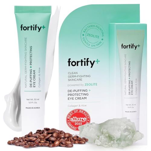 Fortify 9-in-1 Natural Skincare - Eye Cream - De-Puffing + Protecting | Helps Protect, Hydrate, &amp; Refresh | Clean Beauty | Made in Korea - 30ML