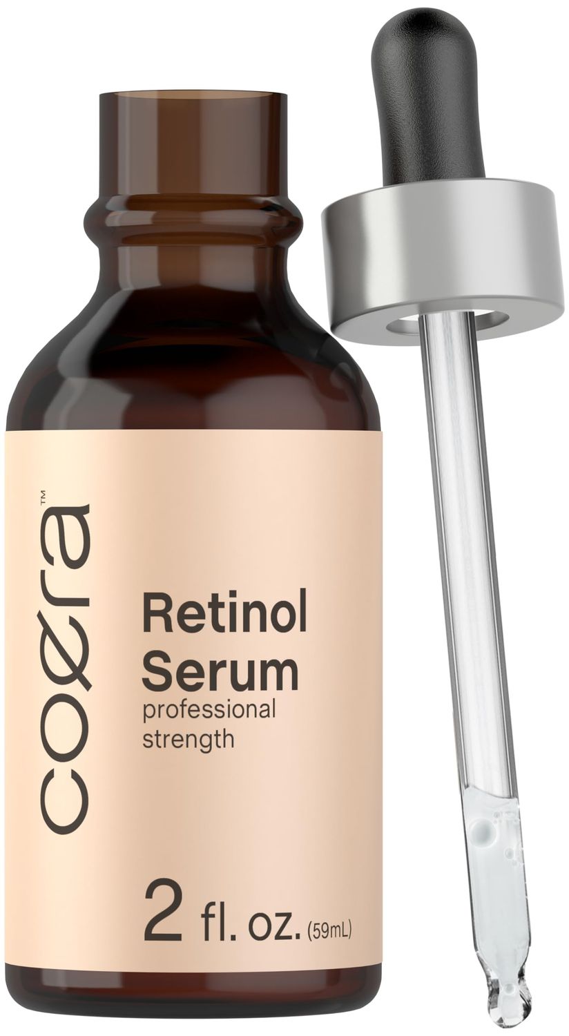 Coera Retinol Serum for Face | 2 fl oz | Professional Strength Formula | Free of Parabens &amp; Fragrances | Packaging May Vary