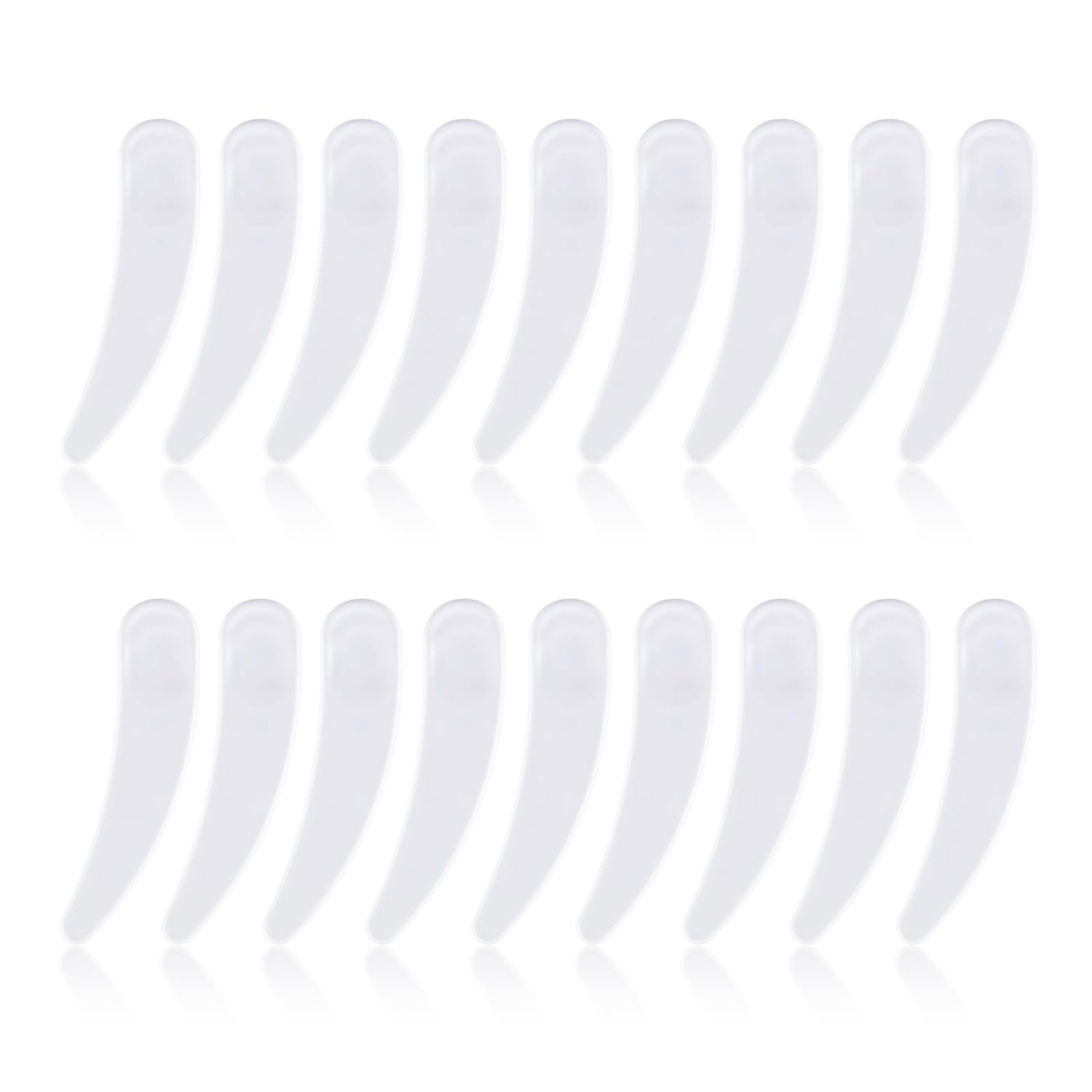100PCS Cosmetic Spatulas, Small Makeup Spatula, Mini Plastic Makeup Scoop for Mixing and Sampling, Skin Care Facial Cream Mask Spatula (White)