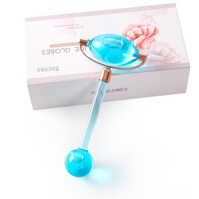 Bscnes 2 in 1 Ice Globes for Facial, ice Globes,face MassagerReduce Puffiness,de-Puff Eye Bags, Alleviate Tension,Gets Cold Fast &amp; Stays Cold Long (Blue)
