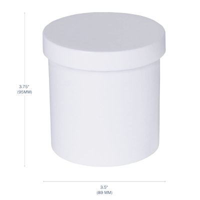 EZY DOSE Ointment Jar and Container, Screw on Cap, Leak-Proof Container for Creams and Balms, Durable Design, Ideal for DIY Skincare and Herbal Remedies, 16 oz Capacity, White (Pack of 12)