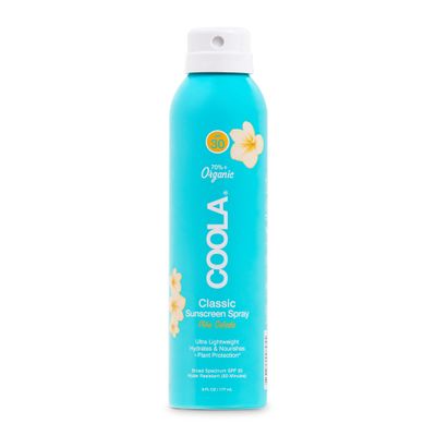 COOLA Organic Sunscreen SPF 30 Sunblock Spray, Dermatologist Tested Skin Care for Daily Protection, Vegan and Gluten Free, Pia Colada, 6 Fl Oz