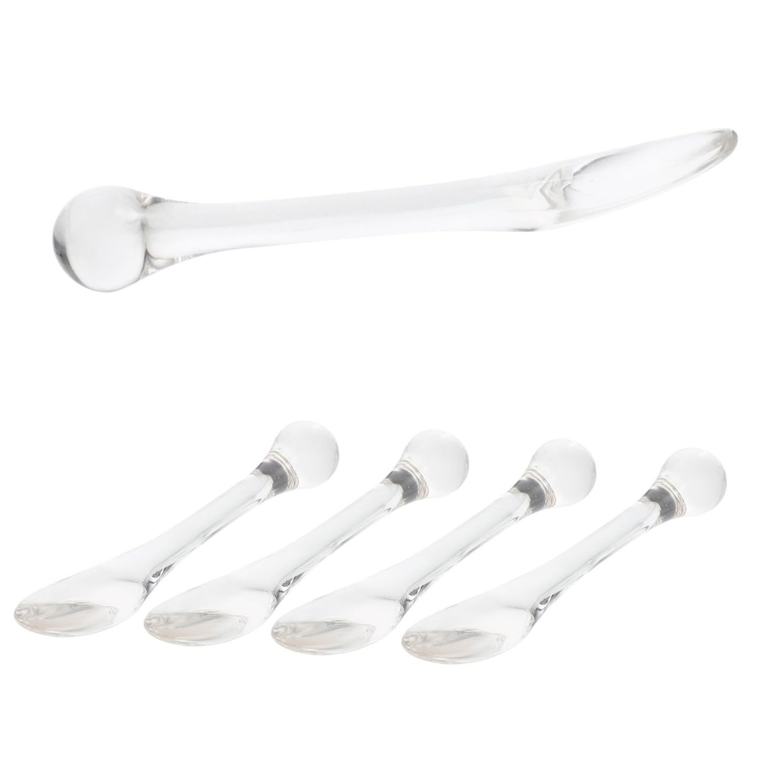 Beatifufu 5pcs Eye Cream Massage Tool The Wand Company Beauty Scoop for Facial Eye Cream Applicator Roller Under Eye Bags Metal Scraper Zinc Alloy Eye Cream Applicator Roller Stick Printable