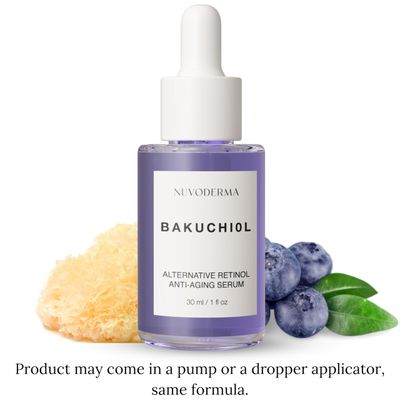 Bakuchiol Face Serum - Bakuchiol Retinol Alternative - Organic Bakuchiol Serum with Collagen and Peptides - Natural Anti-Aging Serum for Fine Lines, Wrinkles, Dark Circles
